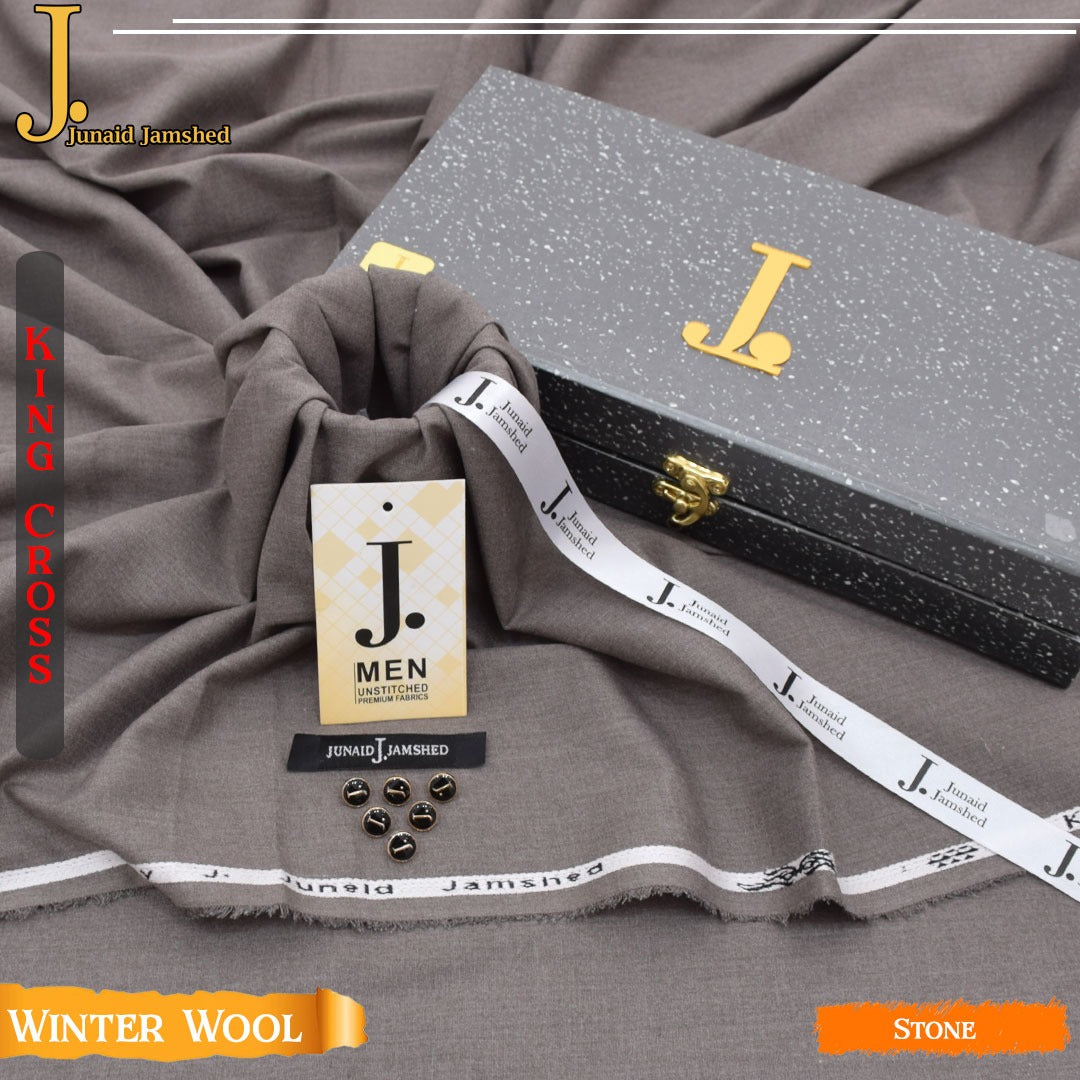 J. Elite Class Premium king Cross Wool With Luxury Box & Bag STONE