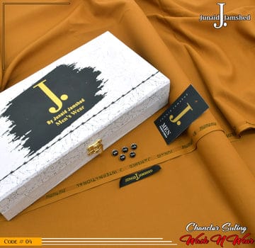 J. Elite Class 4 Season Wash N Wear With Luxury Box & Bag ( Mustarad )