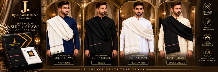 J.JUNAID JAMSHED SUIT+ SHAWL  DEAL