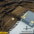 J. PREMIUM WOOL SHAWL FOR MENS WITH GIFT BOX & BAG  ( Brown )