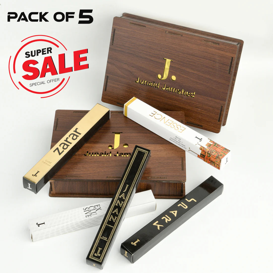 J. 5 IN 1 WODEN GIFT BOX PERFUME 35 ML