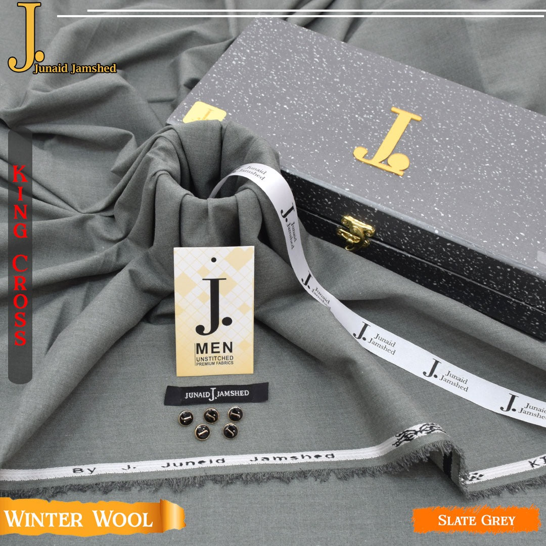 J. Elite Class Premium king Cross Wool With Luxury Box & Bag  SLATE GREY
