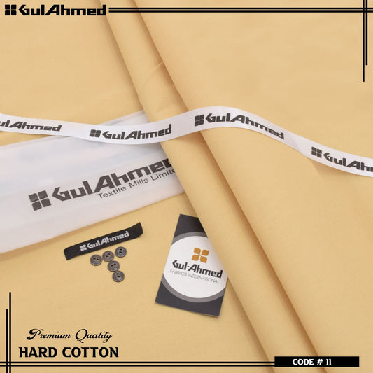 GulAhmed Hard Cotton Airjet Men’s Unstitched Summer Collection ( Beige )