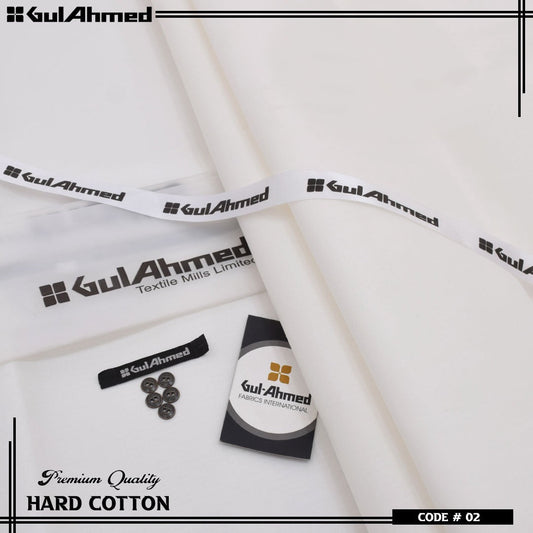 GulAhmed Hard Cotton Airjet Men’s Unstitched Summer Collection ( Off White )