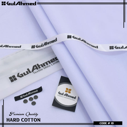 GulAhmed Hard Cotton Airjet Men’s Unstitched Summer Collection ( Pure White )