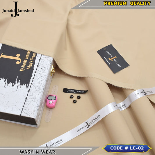 J. Business Class 4 Season Wash N Wear With Luxury Box & Bag + Button + Tasbeeh ( Almond )