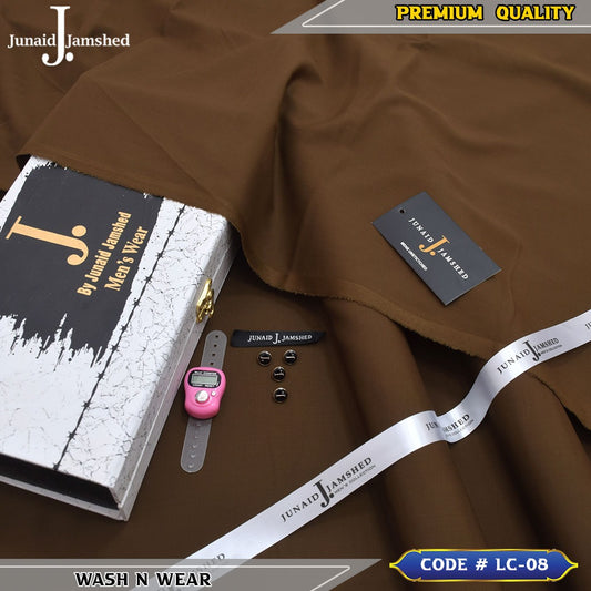 J. Business Class 4 Season Wash N Wear With Luxury Box & Bag + Button + Tasbeeh ( Coco Brown )
