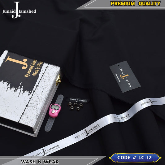 J. Business Class 4 Season Wash N Wear With Luxury Box & Bag + Button + Tasbeeh ( Pure Black )
