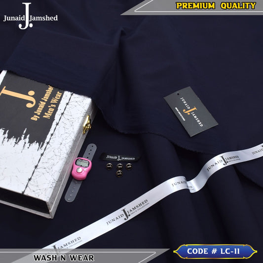 J. Business Class 4 Season Wash N Wear With Luxury Box & Bag + Button + Tasbeeh ( Navy Blue )