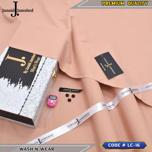 J. Business Class 4 Season Wash N Wear With Luxury Box & Bag + Button + Tasbeeh ( Tea Pink )
