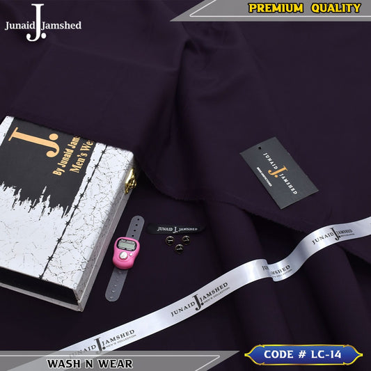 J. Business Class 4 Season Wash N Wear With Luxury Box & Bag + Button + Tasbeeh ( Deep Purple )
