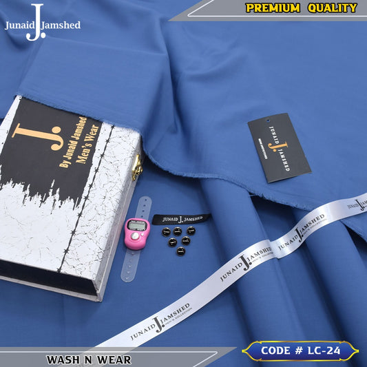 J. Business Class 4 Season Wash N Wear With Luxury Box & Bag + Button + Tasbeeh ( Zinc Blue  )