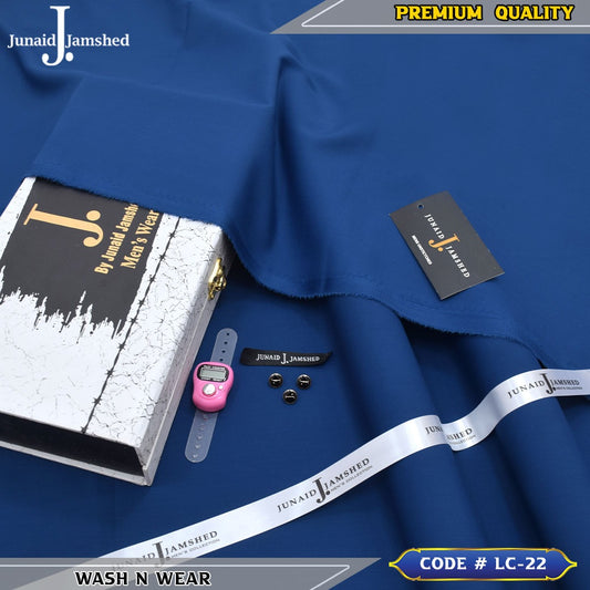 J. Business Class 4 Season Wash N Wear With Luxury Box & Bag + Button + Tasbeeh ( Royal Blue )