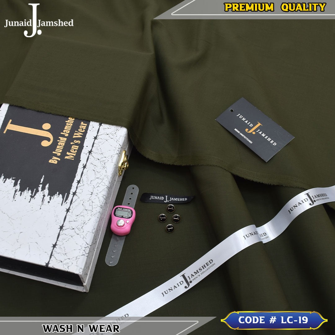 J. Business Class 4 Season Wash N Wear With Luxury Box & Bag + Button + Tasbeeh ( Charcoal )