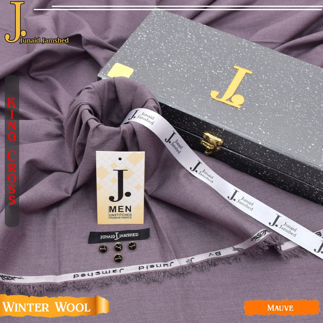 J. Elite Class Premium king Cross Wool With Luxury Box & Bag  MAUVE