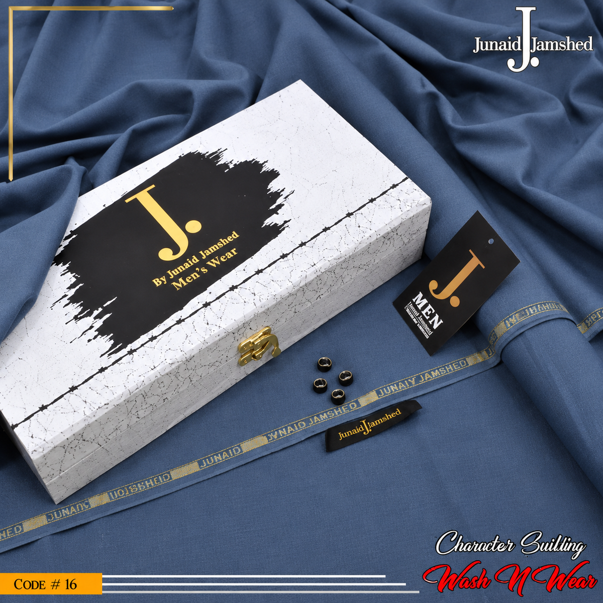 J. Elite Class 4 Season Wash N Wear With Luxury Box & Bag  ( Royal Grey )